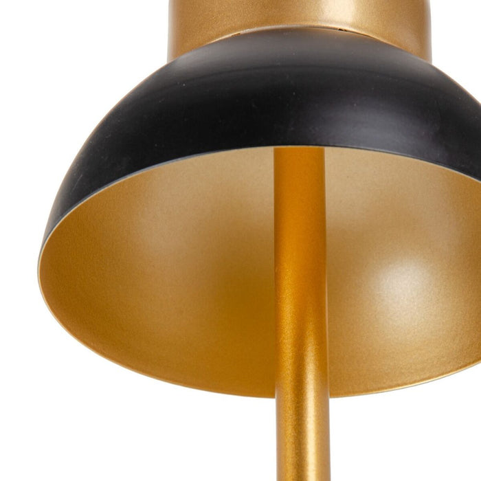 Lampă cu Picior 24,5 x 24,5 x 158 cm Geam Negru Metal Alb