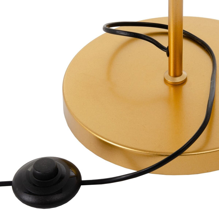 Lampă cu Picior 24,5 x 24,5 x 158 cm Geam Negru Metal Alb