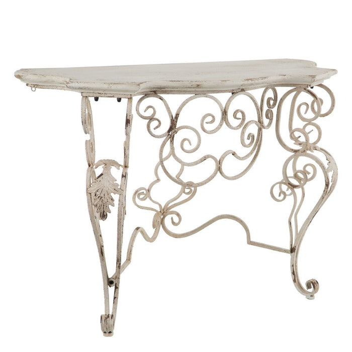 Mobilier pentru Hol 112,5 x 43,5 x 80 cm Metal Lemn Alb