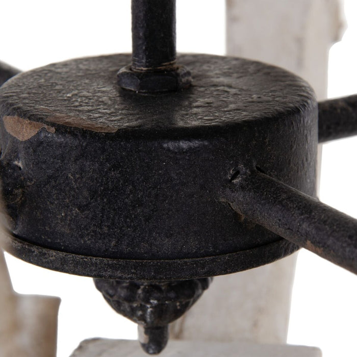 Lustră 54,5 x 54,5 x 74 cm Metal Lemn Alb