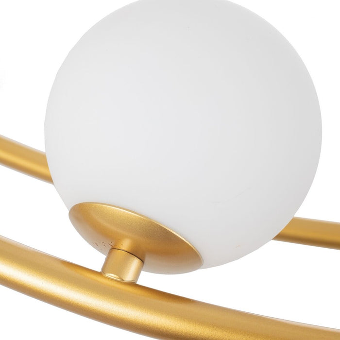 Lustră 120 x 33 x 33 cm Geam Auriu* Metal