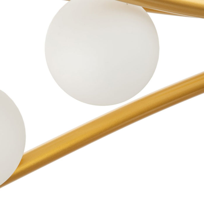 Lustră 120 x 33 x 33 cm Geam Auriu* Metal