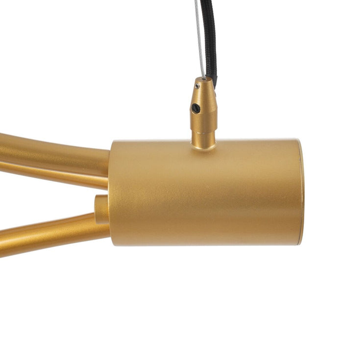 Lustră 120 x 33 x 33 cm Geam Auriu* Metal