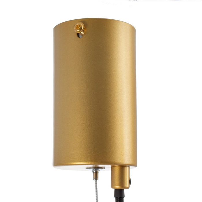 Lustră 120 x 33 x 33 cm Geam Auriu* Metal