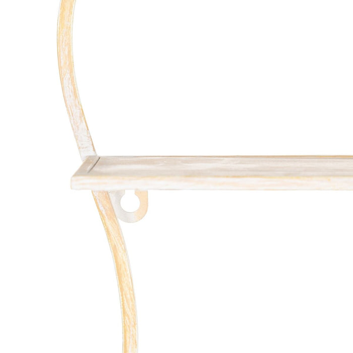 Raft 39,5 x 10,5 x 70 cm Natural Metal Alb