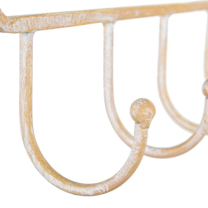 Raft 39,5 x 10,5 x 70 cm Natural Metal Alb