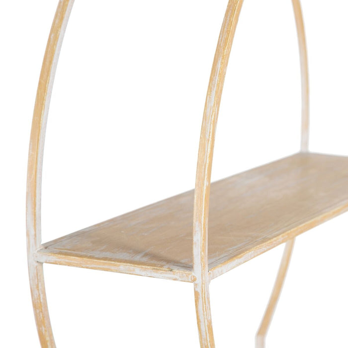 Raft 49 x 13,5 x 64 cm Natural Metal Alb