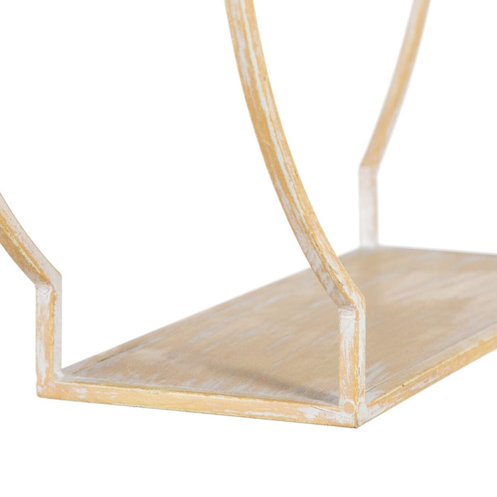 Raft 49 x 13,5 x 64 cm Natural Metal Alb