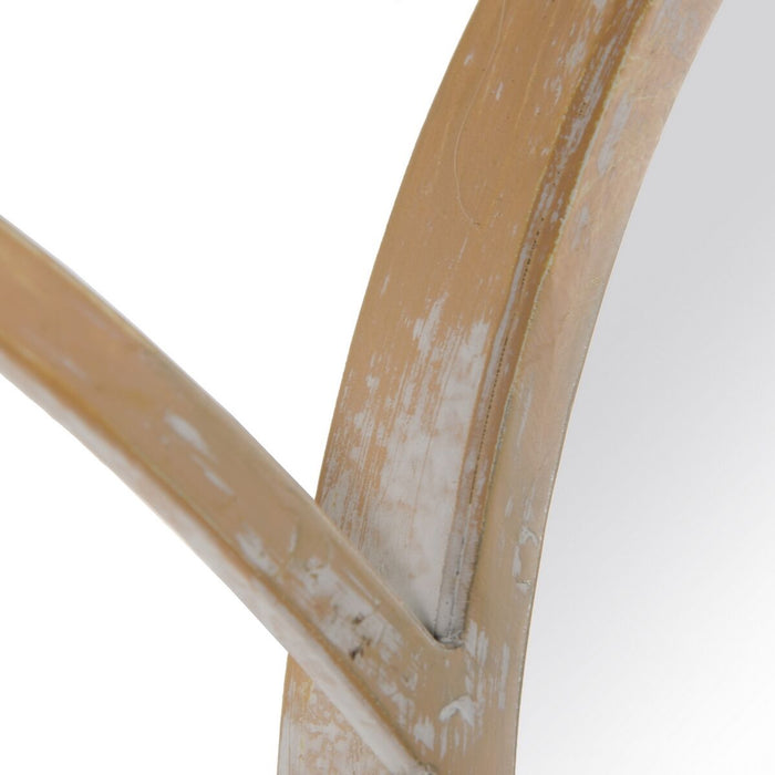 Oglindă de perete 70 x 2,5 x 70 cm Natural Metal Alb