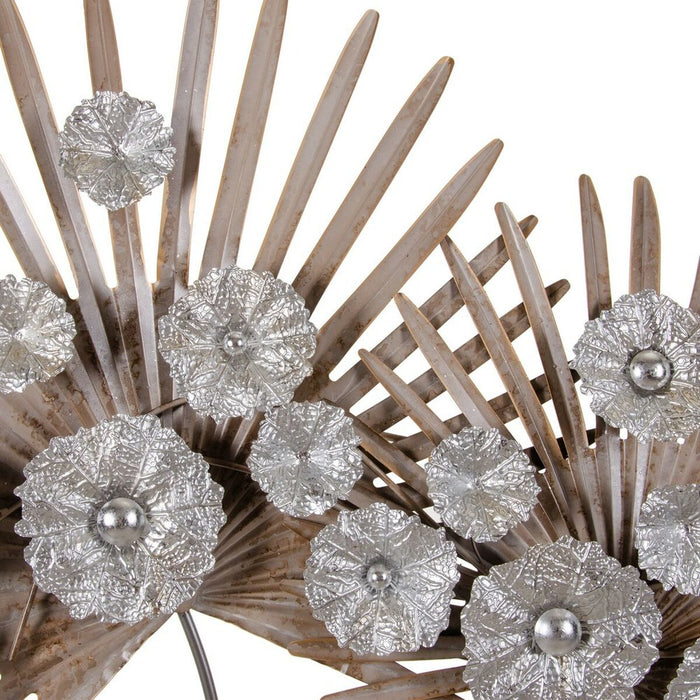 Decorațiune de Perete 189 x 9 x 111 cm Metal Argintiu