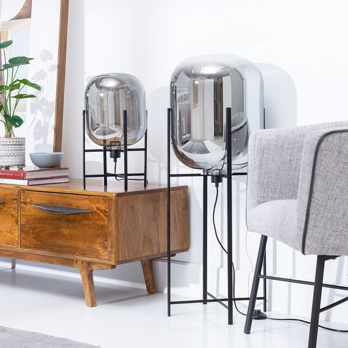 Lampă de masă Negru Metal Geam Fier Hierro/Cristal 40 W 220 V 240 V 220 -240 V 28 x 28 x 47 cm