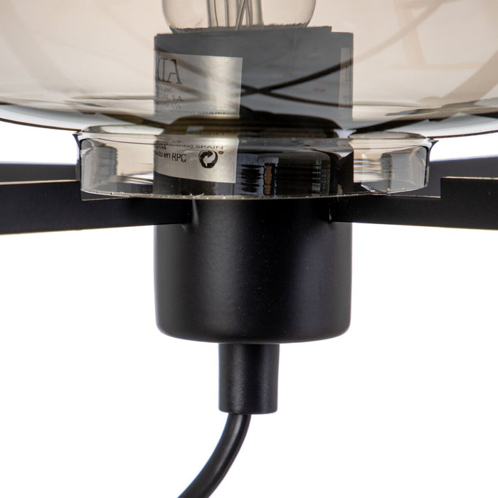 Lampă de masă Negru Metal Geam Fier Hierro/Cristal 40 W 220 V 240 V 220 -240 V 28 x 28 x 47 cm