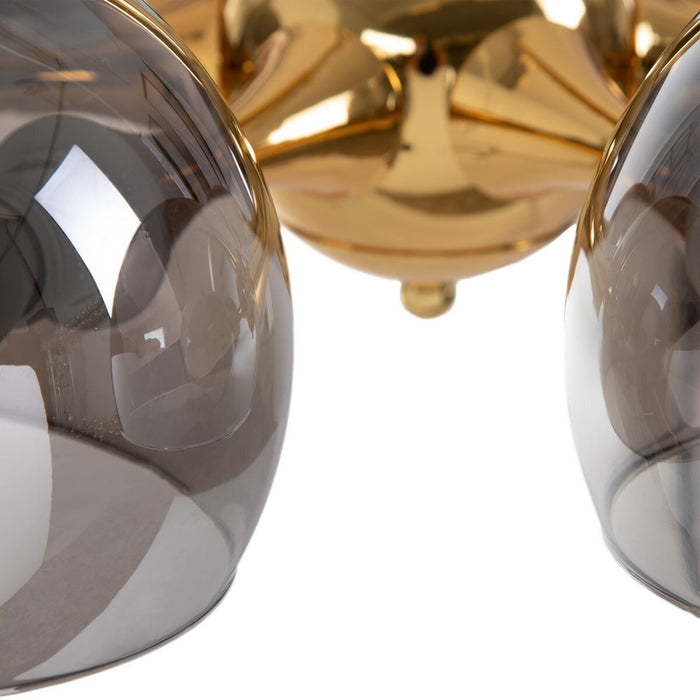 Lustră 60 x 60 x 67 cm Geam Gri Metal Argintiu