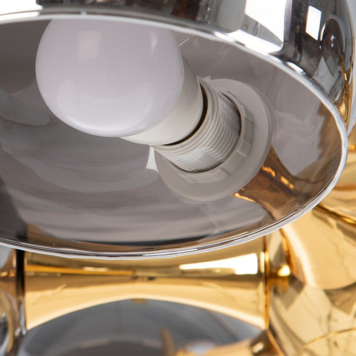 Lustră 60 x 60 x 67 cm Geam Gri Metal Argintiu