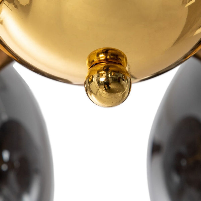 Lustră 60 x 60 x 67 cm Geam Gri Metal Argintiu