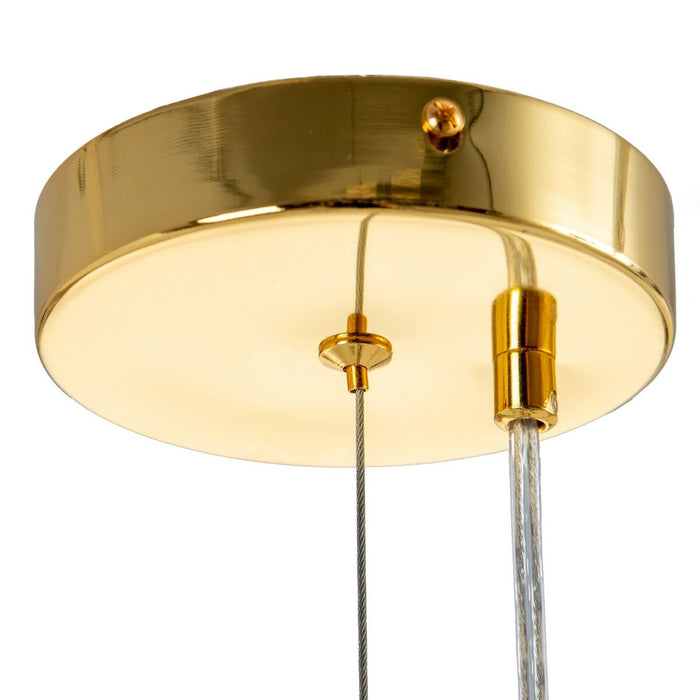 Lustră 60 x 60 x 67 cm Geam Gri Metal Argintiu