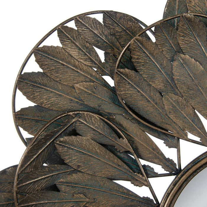 Oglindă de perete 69 x 6,5 x 69 cm Geam Auriu* Metal