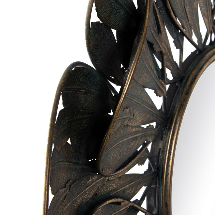 Oglindă de perete 69 x 6,5 x 69 cm Geam Auriu* Metal