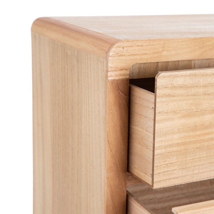 Noptieră HONEY Natural Lemn de paulownia Lemn MDF 40 x 30 x 77,5 cm