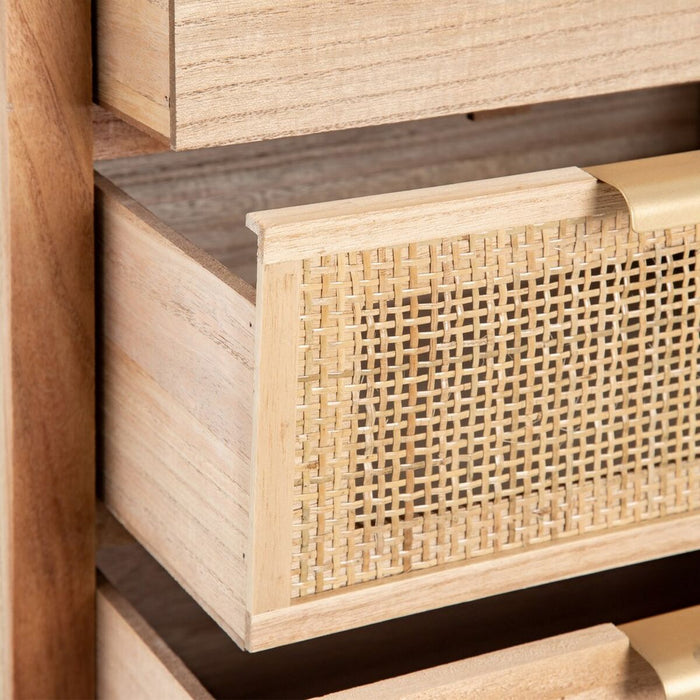 Noptieră HONEY Natural Lemn de paulownia Lemn MDF 40 x 30 x 77,5 cm