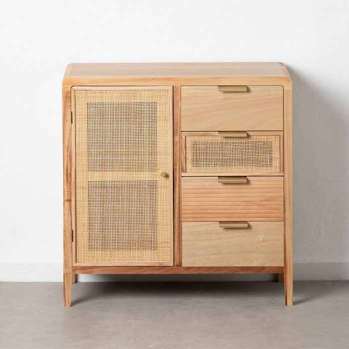 Mobilă pentru Hol cu Sertare HONEY 80 x 40 x 82 cm Natural Lemn Ratan