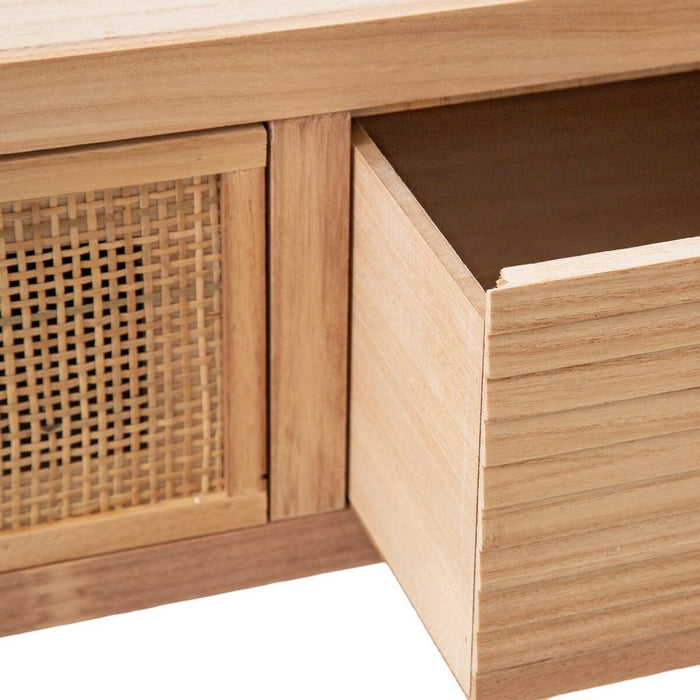 Mobilă TV HONEY Natural Lemn de paulownia Lemn MDF 110 x 50 x 45 cm