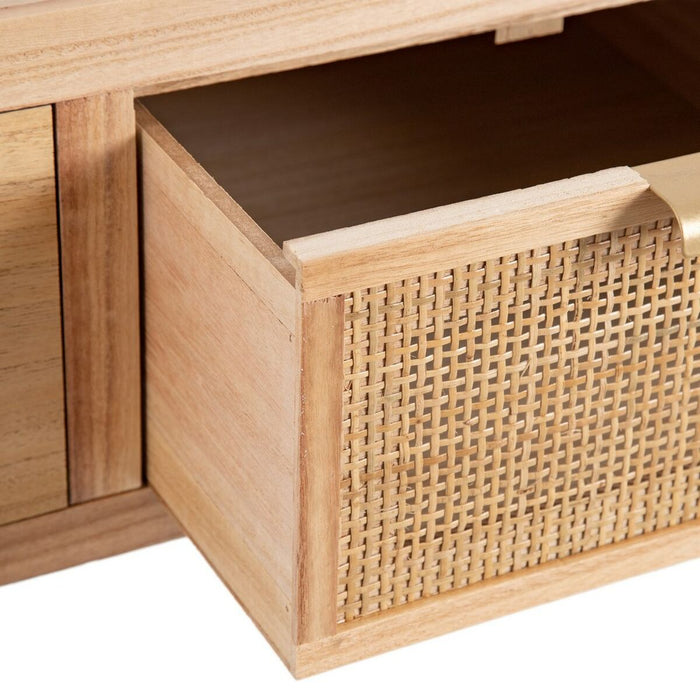 Mobilă TV HONEY Natural Lemn de paulownia Lemn MDF 110 x 50 x 45 cm