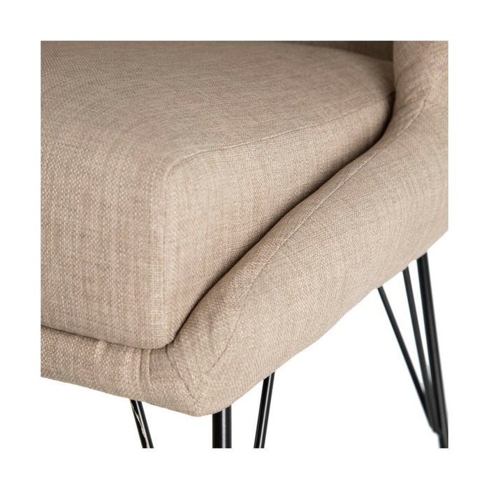 Scaun Balansoar 70 x 91 x 109 cm Țesut Sintetic Lemn Gri Maroniu
