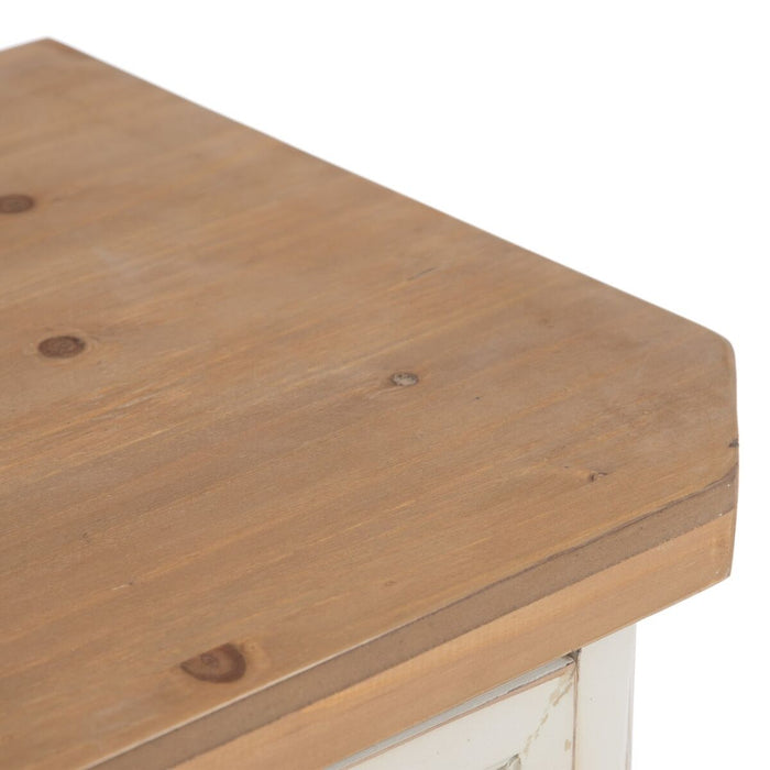 Servantă DAISY 72 x 34 x 75 cm Natural Lemn Alb DMF