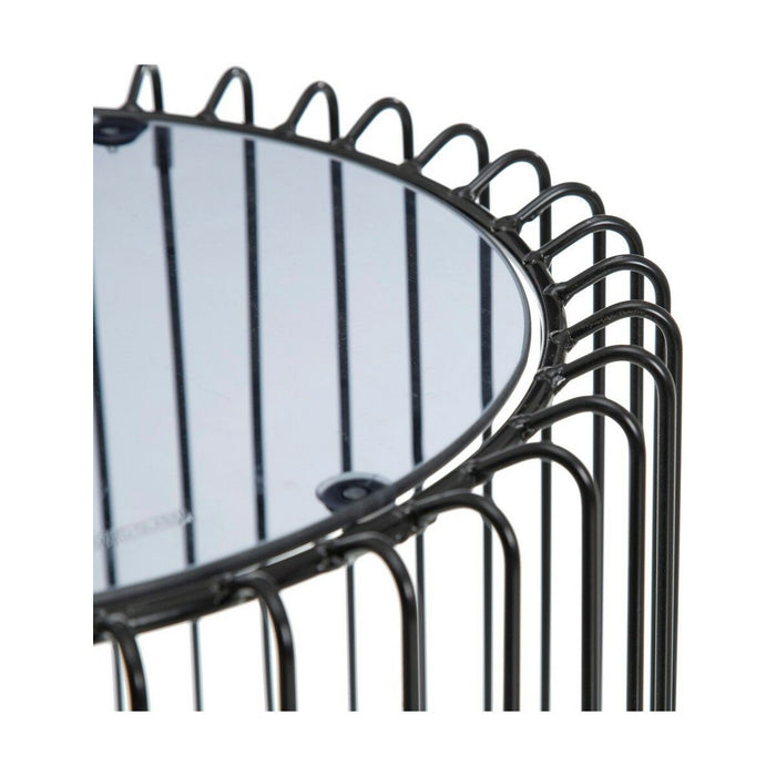Masa laterală Geam Negru Metal 45 x 45 x 45 cm