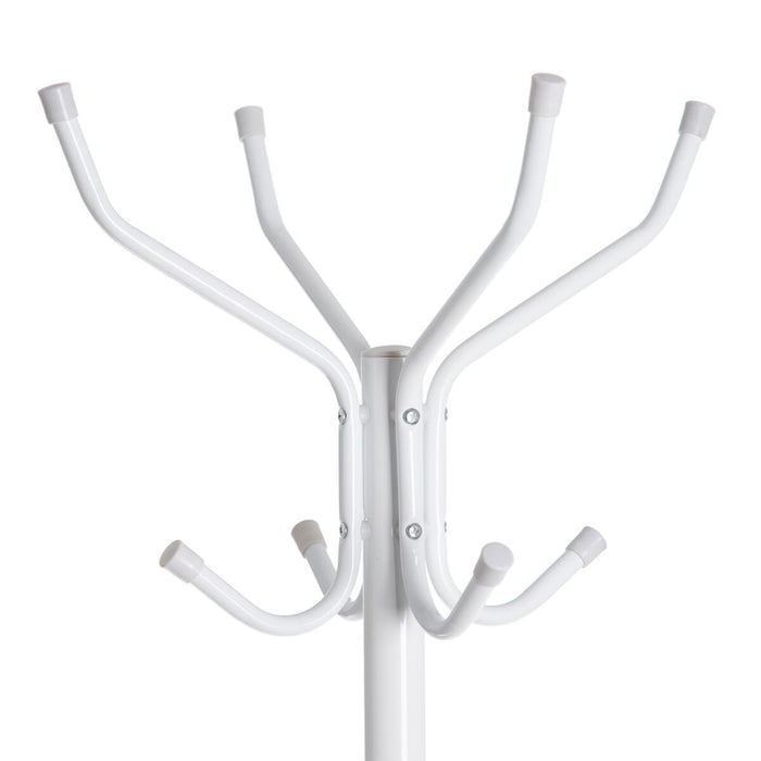 Stojan na klobouky 45 x 45 x 172 cm Metal Alb