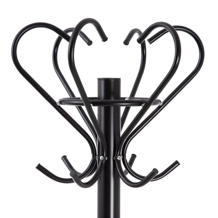 Stojan na klobouky 41 x 41 x 180 cm Negru Metal