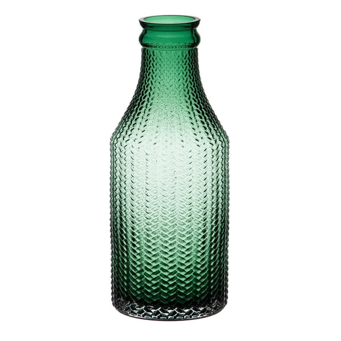 Vază Verde Sticlă 10 x 10 x 25 cm