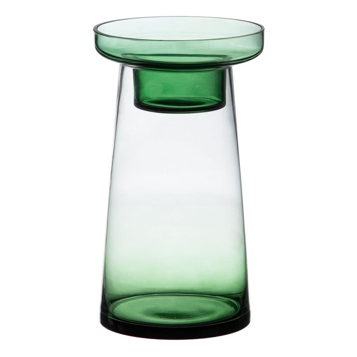 Suport de Lumânări 16,5 x 16,5 x 28,5 cm Verde Sticlă