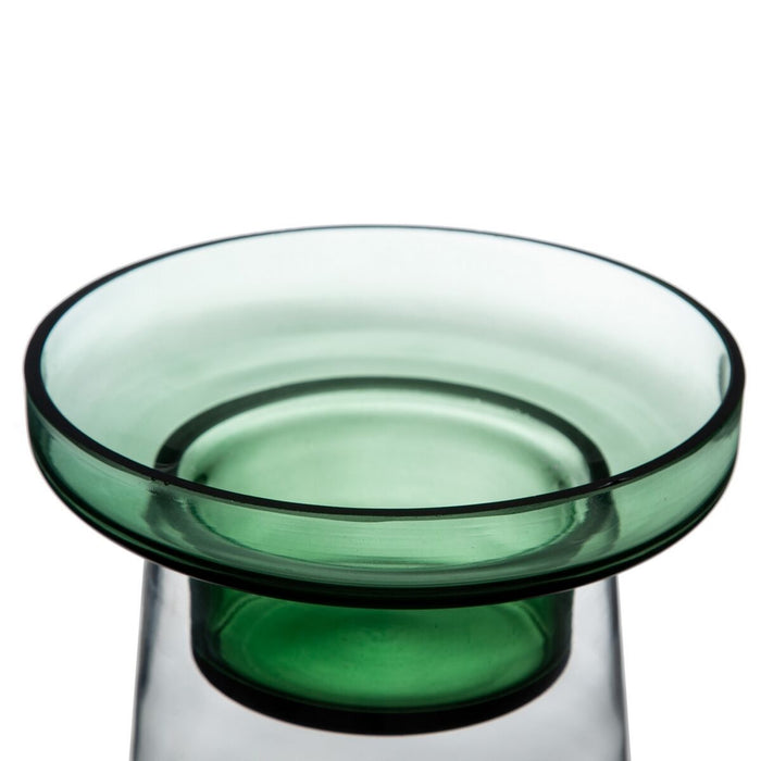 Suport de Lumânări 16,5 x 16,5 x 28,5 cm Verde Sticlă