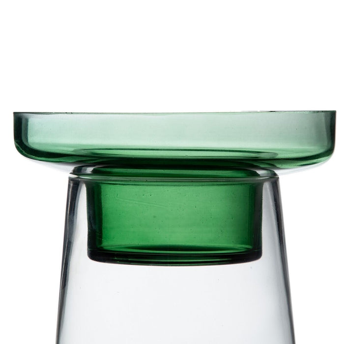 Suport de Lumânări 16,5 x 16,5 x 28,5 cm Verde Sticlă