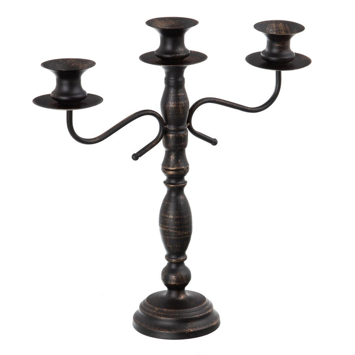 Candelabru 42 x 12 x 42 cm Negru Metal