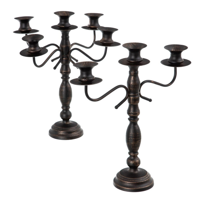 Candelabru 42 x 12 x 42 cm Negru Metal