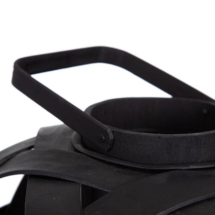 Lucerna 35 x 35 x 29 cm Suport de Lumânări Negru Bambus