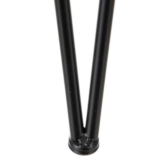 Set de jardiniere 34 x 34 x 58 cm Natural Negru Metal Bambus (2 Unități)
