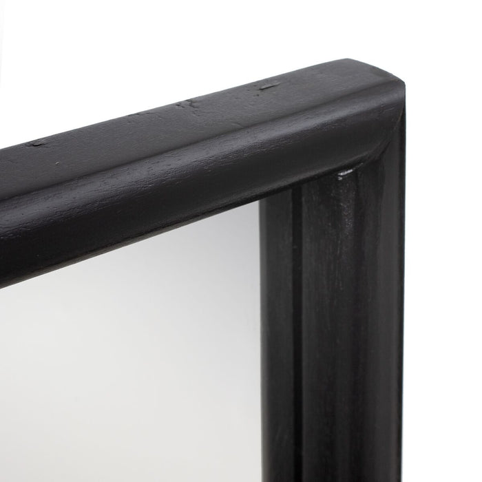 Oglindă de perete 36 x 4 x 80 cm Negru Lemn de mango