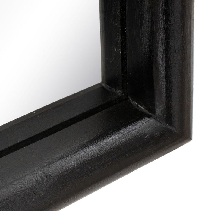 Oglindă de perete 36 x 4 x 80 cm Negru Lemn de mango