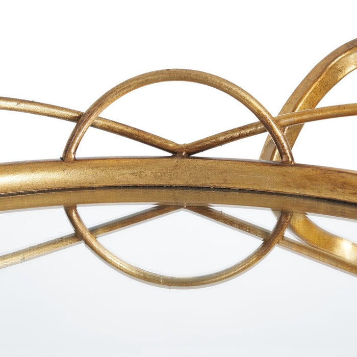 Coș de Bucătărie 59 x 46 x 67 cm Geam Auriu* Metal