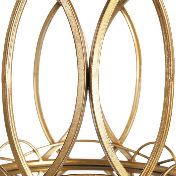 Coș de Bucătărie 59 x 46 x 67 cm Geam Auriu* Metal
