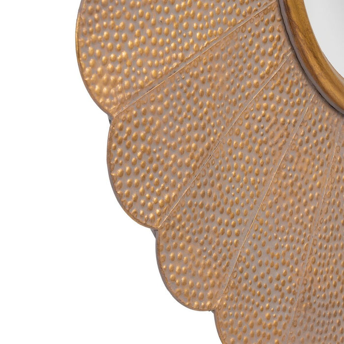 Oglindă de perete 86 x 3 x 86 cm Auriu* Metal