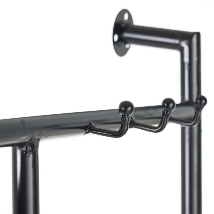 Suport de haine 67 x 19 x 166,5 cm Geam Negru Auriu* Metal