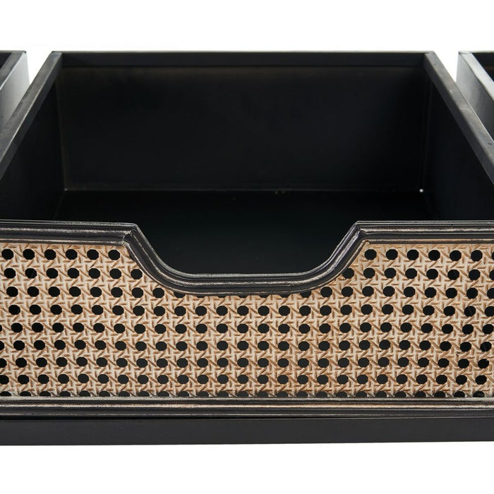 Mobilă pentru Hol cu Sertare BRICK Suport de haine Maro Negru Fier 111 x 37 x 185 cm