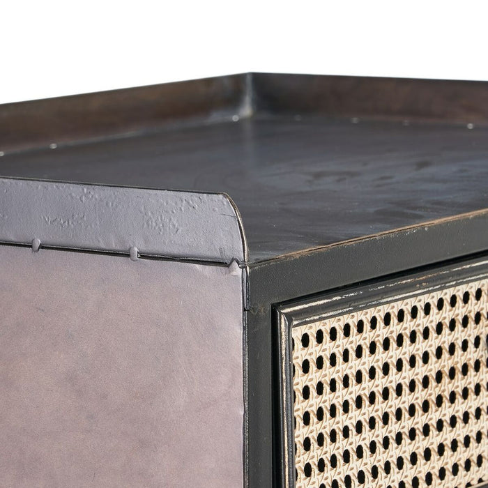 Servantă BRICK 55 x 38 x 140 cm Negru Metal Maro