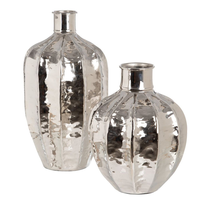 Vază 30,5 x 30,5 x 56 cm Argintiu Aluminiu