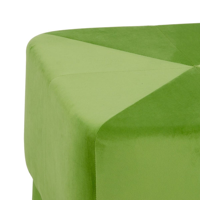 Puff Țesut Sintetic Lemn Verde 60 x 60 x 40 cm